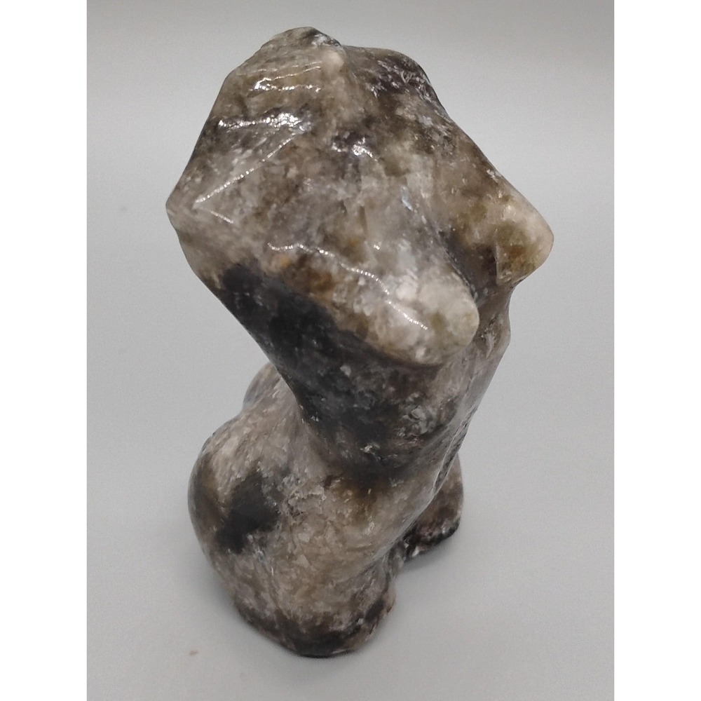Green Tourmaline & Mica Lady Body Sculpture | Feminine Figurine
